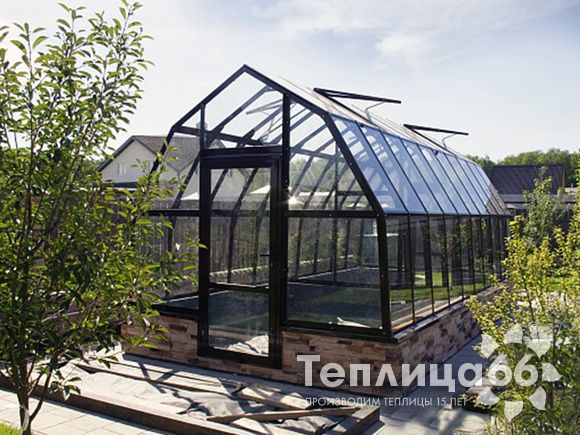 Усиленная теплица Аттика под стекло, ширина 3,0 метра (разборная, в упаковке)